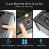 Gun Safe for Handguns Biometric Gun Safe for Pistols; 3 Ways to unlock; Fingerprint Gun Safe with Keys and Key Pad; Anti-Pry Mountable Safety Home Bed