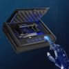 Gun Safe for Handguns Biometric Gun Safe for Pistols; 3 Ways to unlock; Fingerprint Gun Safe with Keys and Key Pad; Anti-Pry Mountable Safety Home Bed