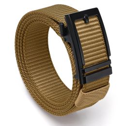 Hefujufang Nylon Ratchet Belt Golf Belt Cobra Buckle for Men/Women Web Belt with Automatic Slide Buckle,Valentines day giftâ€šÃ„Â¶ (coloor: brown)