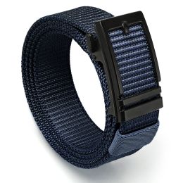 Hefujufang Nylon Ratchet Belt Golf Belt Cobra Buckle for Men/Women Web Belt with Automatic Slide Buckle,Valentines day giftâ€šÃ„Â¶ (coloor: blue)